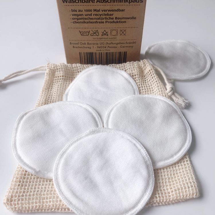 Reusable & Washable bamboo fiber cotton soft facial makeup remover pads hot selling on Amazon 