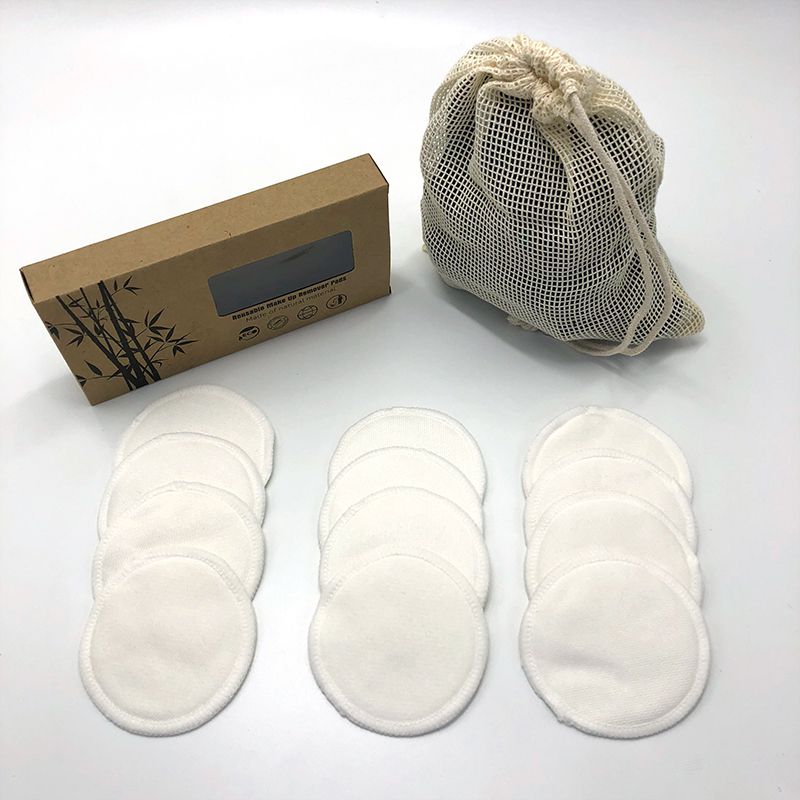 Bamboo Cotton Makeup Remover Pads with Customized Label