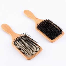 Natural Bamboo Hair Brush Detangling Brush Massage Anti-Static Hair Comb Wooden Hair Comb