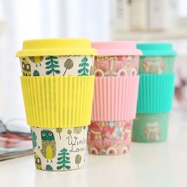 JM Reusable Coffee Cup made of Sustainable Organic Bamboo Coffee