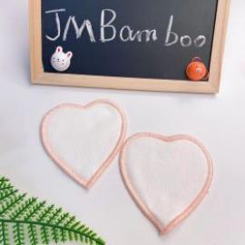 JMBamboo Organic Heart Shape Makeup Remover Pads With Washable Laundry Bag