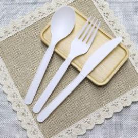 Disposable PLA Forks Spoons Knives Cutlery Set Eco Friendly Disposable Utensils